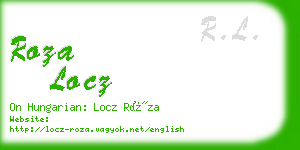 roza locz business card